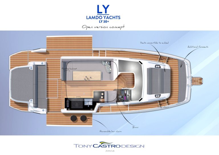 Lamdo LY30+ jachty motorowe wg projektu T. Castro